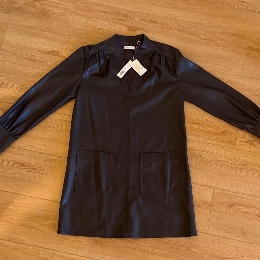Brand New With Tags Rebecca Taylor Vegan Leather mini dress
